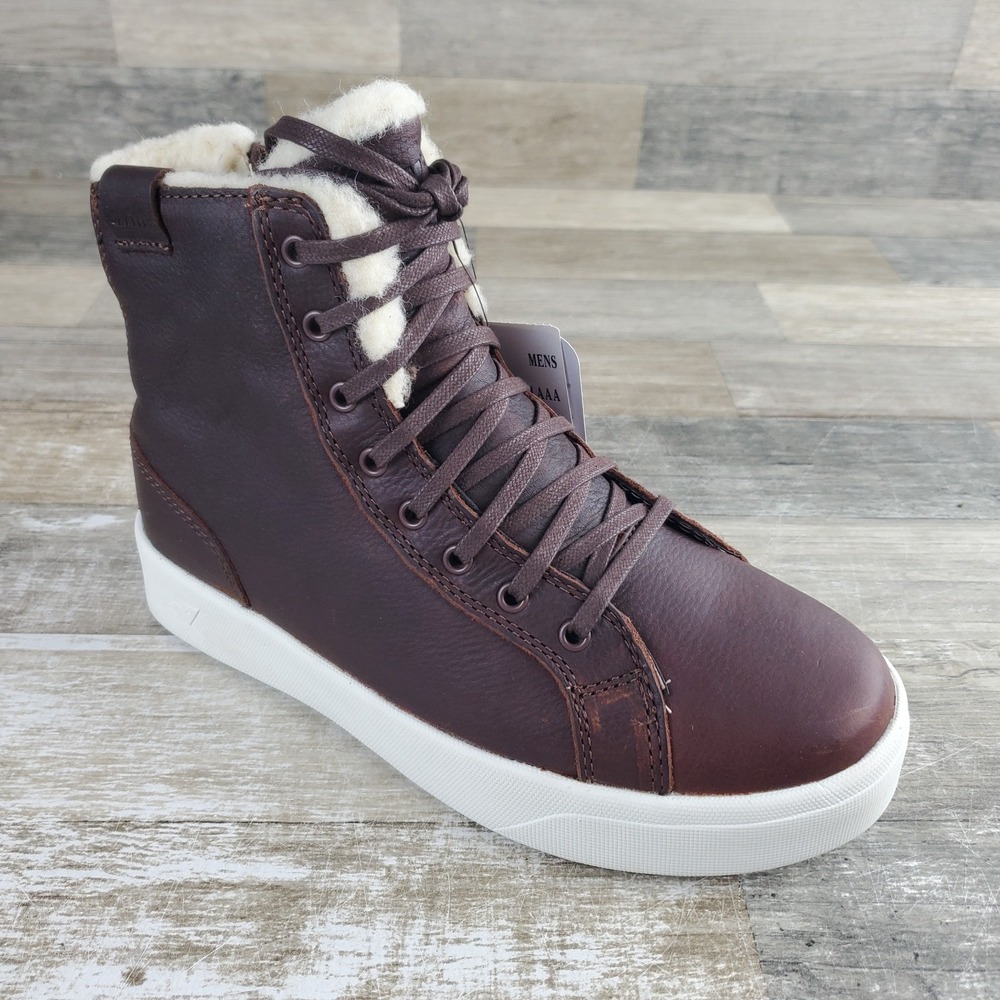 Baffin Tavern Mens Winter Boots Sz 7 Brown White Leather Lace Up Round Toe Ankle